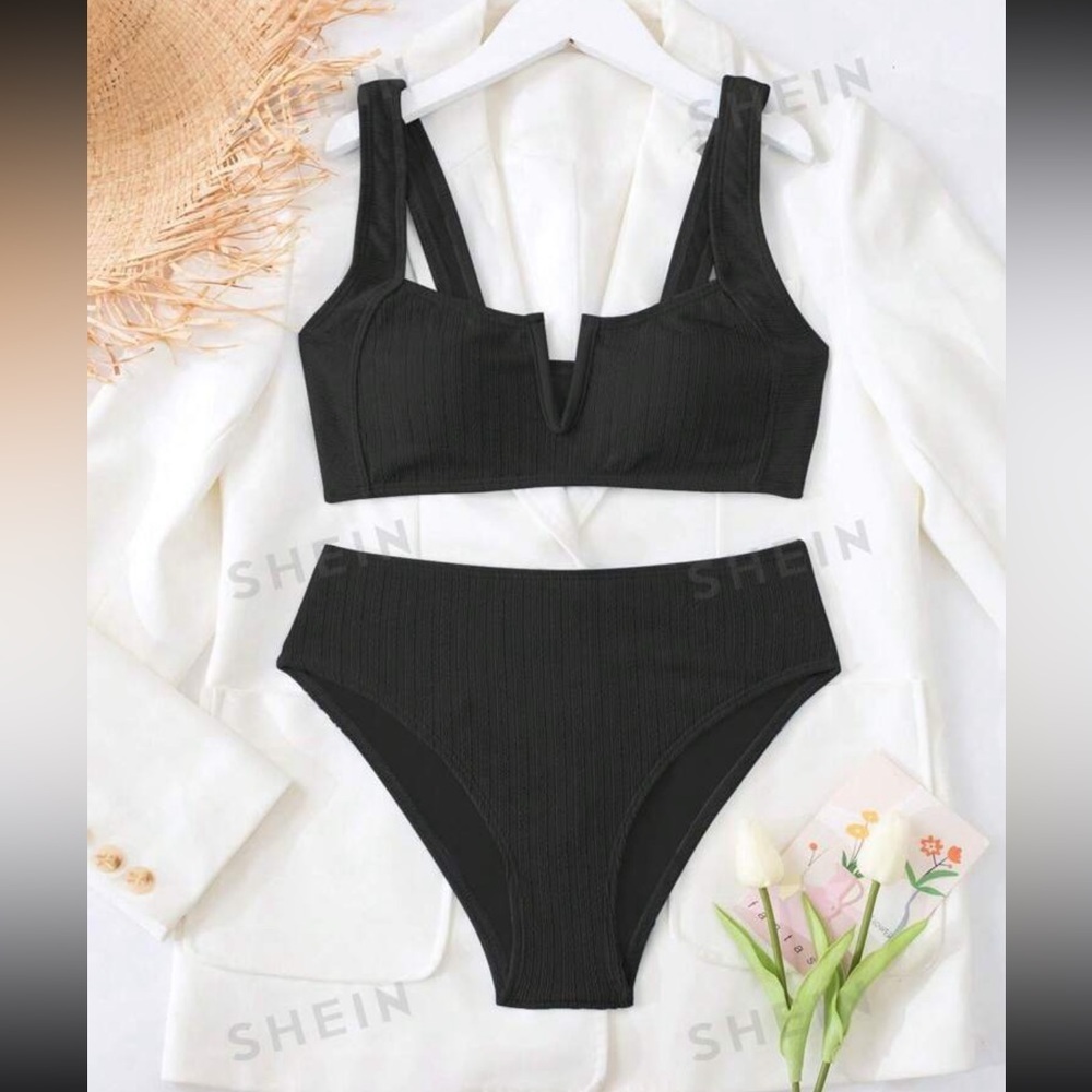 Shein Swim High Waisted Bikini Swimsuit- NWOT- - Picture 5 of 5